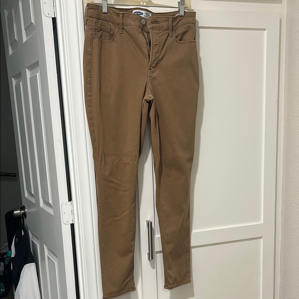 Old Navy Tan Skinny Jeans Stretch Denim